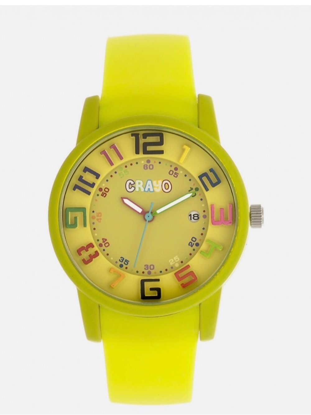 CRAYO Yellow Silicone Watch Y2K